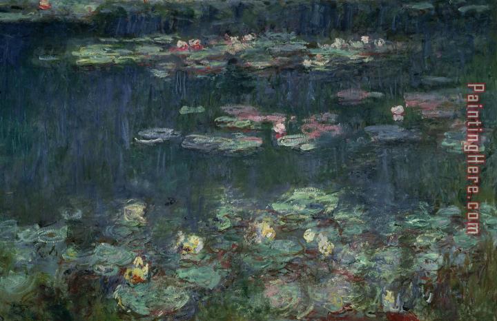 Claude Monet Waterlilies Green Reflections